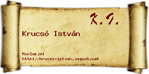 Krucsó István névjegykártya