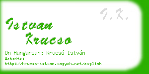 istvan krucso business card